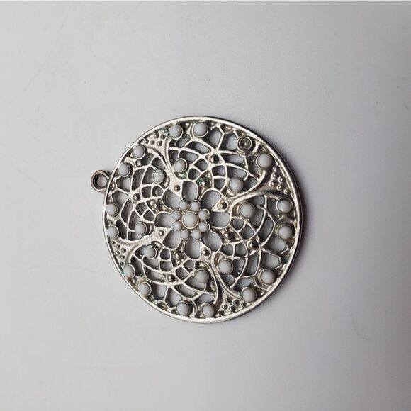 Winter silver filigree necklace pendant - Picture 1 of 2